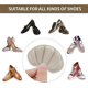 thumbnail image 4 of 2 pares de almohadillas autoadhesivas para talón de zapatillas (negro y beige), protectores de tacón alto, plantillas gruesas antideslizantes y antiabrasión para hombres y mujeres, 4 of 5
