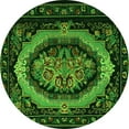 thumbnail image 1 of Ahgly Company Indoor Round Medallion Green French Area Rugs, 4' Round, 1 of 1