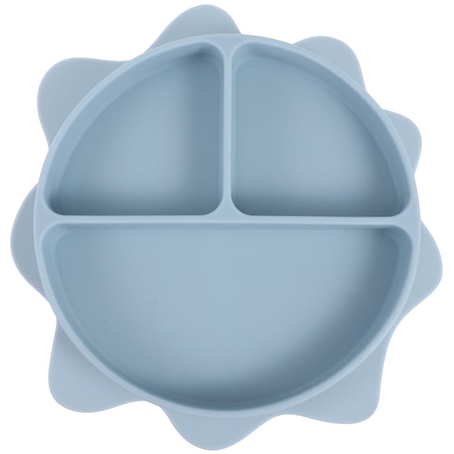 MasteelfCA Assiette Bébé en Silicone Assiette Divisée Bol Antidérapant en Forme de Soleil Plat Alimentaire