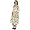 thumbnail image 3 of Phagun Robe Midi d'Été pour Femme Décontractée Ample avec Poches Robe à Encolure Dégagée Robes, 3 of 7