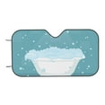 thumbnail image 7 of Balery Bathtub with Soap Bubbles Print Car Windshield Sun Shade,Windshield Sunshade for Car Pickup Truck SUV Accessories-Small, 7 of 7