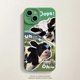 thumbnail image 3 of Korean Cute Collage Sunglasses Cow Phone Case For iPhone 15 14 13 12 Pro Max 11 Lovely Cool Silicone Shockproof Soft Back Cover, 3 of 5