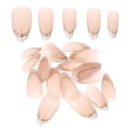thumbnail image 1 of HEATSHAKING 1Set Clear Pink French Manicure Press on Nails Almond Shape Full Coverage Fake Nails, 1 of 8