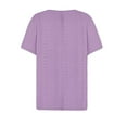 thumbnail image 3 of WREESH Elegant Summer Tops Women's Dressy V-Neck Eyelet Solid Color Short Sleeve T-Shirts Purple, 3 of 6
