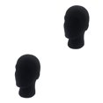 thumbnail image 2 of Sonducket Cabeza de maniquí de espuma ligera, gorras, soporte de exhibición de peluca, modelo de maniquí 2piezas cabeza de maniquí de espuma de terciopelo, 2 of 6