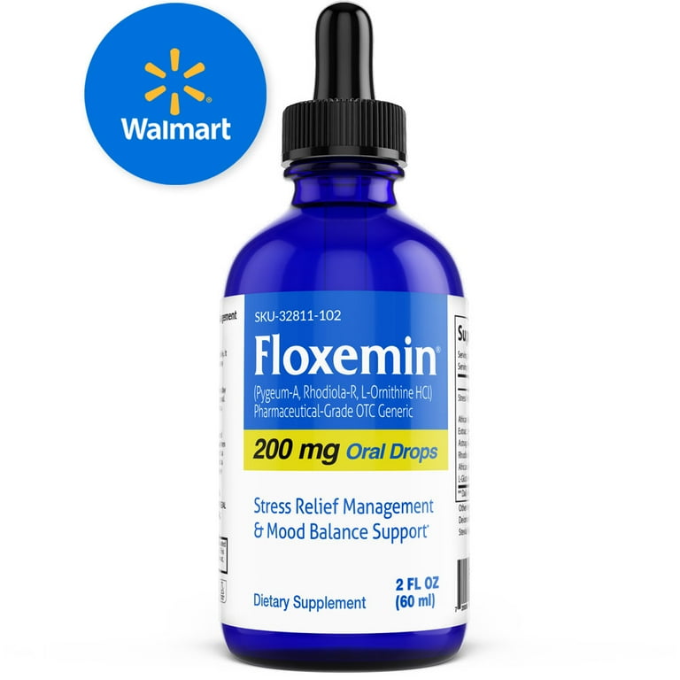 Floxemin Pharmaceutical Grade OTC Stress Relief Oral Drops 20 mg Capsules 1 Bottle Natural Alternative Fluoxetim No Side Effects Vitasource