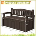 thumbnail image 7 of Devoko 82 Gallon Storage Patio Bench and Deck Box Organization Storage Combi for Patio, Garden, 7 of 7