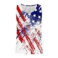 thumbnail image 4 of Wiyuqeen Women's Patriotic Ribbed Knit Tops Sleeveless Button Up Henley Shirts Vintage USA Flag Print Tee Shirts Stretchy Holiday Tanks, 4 of 4