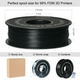 thumbnail image 7 of GEEETECH Black PLA 3D Printer Filament 1.75mm Toughness Enhanced, Dimensional Accuracy +/-0.03mm, 1kg (2.2lbs) , 1080 Feet （330m）per Roll, Vacuum Packaging, Fit for Most 3D FDM Printer, 7 of 7