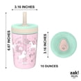 thumbnail image 5 of Zak Designs 15oz Kelso Toddler Cups For Travel or At Home, Durable Plastic Sippy Cups With Leak-Proof Design is Perfect For Kids (Fanciful Unicorn, Happy Skies), 5 of 8