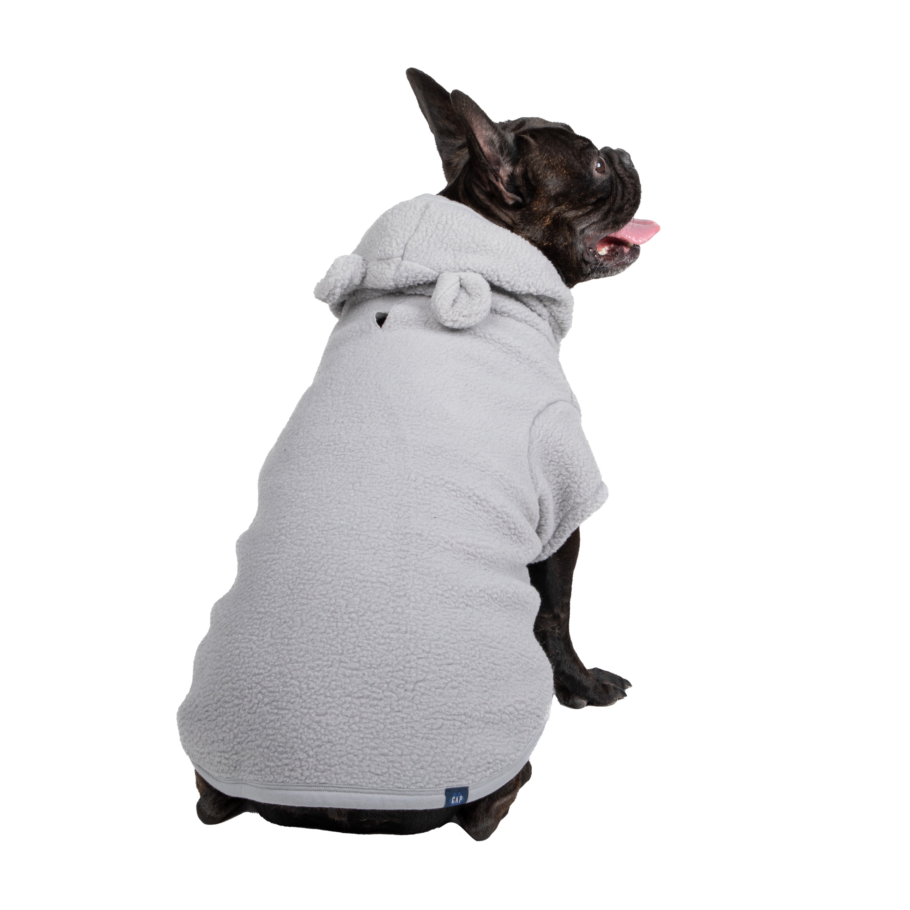 Gap Pet, Dog Clothes, Recycled Gray Sherpa Bear Ear Pet Hoodie