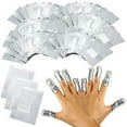 thumbnail image 2 of 50 Aluminium Foil Nail Art Soak Off Acrylic Gel Polish Nail Wraps Remover, 2 of 12