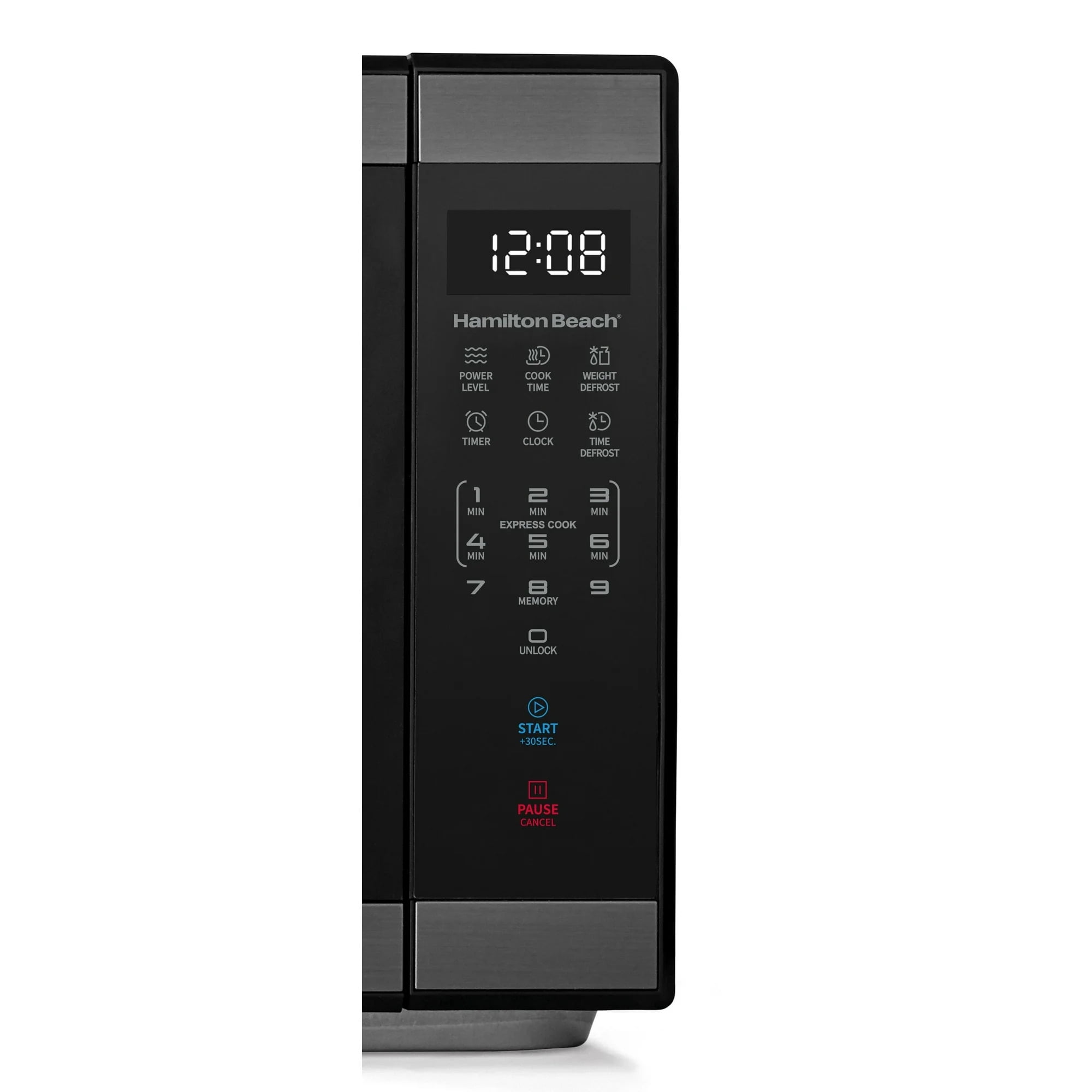 Hamilton Beach 1.1 Cu ft Countertop Microwave Oven, Black