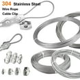 thumbnail image 5 of 16ft Wire Rope 304 Stainless Steel Cable 5/128inch Wire Rope with M2 Duplex Clip Perfect for Outdoor Hanging, Clothes Line Wires, Garden Fence, 5 of 6