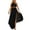 Black, variant on IROINNID Women's Sleeveless A-Line Dress Round Neckline Backless Beach Temperament Dress Regular Solid Color Dress