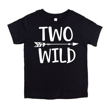

Olive Loves Apple Two Wild Arrow Boys 2nd Birthday Shirt for Toddler Boys Picture Perfect Outfit Black Shirt 4T