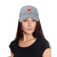 thumbnail image 2 of DALIX Pixel Heart Hat Womens Dad Hats Cotton Caps Embroidered Valentines Gray, 2 of 7