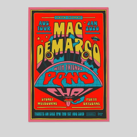 MAC DEMARCO CONCERT POSTER QUALITY PHOTO PAPER Size 24''x36'' - Postora