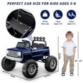 thumbnail image 5 of Chevrolet Cheyenne 24 Volt Ride on Toys with Remote, Ride on Truck for Big Kids 3-8 Years, Wisairt Power Car Wheels with 2 Seater, Blue, 5 of 10