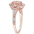 thumbnail image 3 of Everly Women's Morganite and Sapphire 14K Rose Gold Engagement Ring, 3 of 9