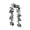 Black B, variant on Halloween Artificial Black Rose Garland Faux Rose Leaves Vine Decoration 78.74in 1 Pack