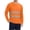 Orange, variant on Plcasen Men High Visibility Long Sleeve Safety Work Shirt Round Neck Reflective Strips Mesh Top