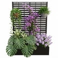 thumbnail image 2 of Kojooin Metal Raised Garden Bed with Trellis and Privacy Screen, Galvanized Planter Box for Patio or Balcony, 2 of 8