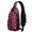 Black and Pink Leopard Print-1, variant on Black and Pink Leopard Print Sling Backpack, Casual Day Sling Pack with Earphone Port, Breathable Padded Back Gift Ideas for Holiday Birthday Gifts