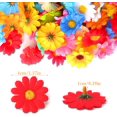 thumbnail image 2 of Flower Heads, 6Pcs Mini Artificial Flowers, Artificial Flower Heads, Artificial Silk Daisy, Suitable for DIY, Wedding, Party (Multicolor-4cm), 2 of 4