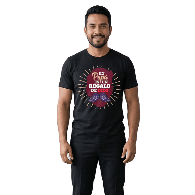 Playera Camiseta Para Papá Diseño Original Casual Regalo Día Padre Un Regalo De Dios