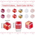 thumbnail image 2 of 1 Box 300Pcs 6 Colors 4mm Cube Glass Bead Bulk Square Beads Red Transparent AB Color Plated Faceted Loose Spacer Bead for Jewelry Making Bracelet Necklace DIY Crafts Accessories DIY, 2 of 6