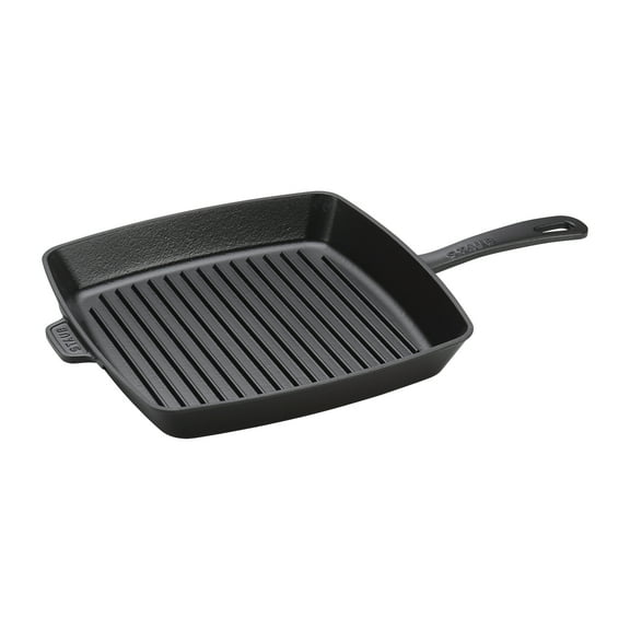 Staub Cast Iron 12-inch Square Grill Pan - Matte Black