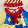 thumbnail image 6 of WIBACKER Newborn Baby Girls' Clown Costumes Halloween Long Sleeve Tutu Romper Dress +Hat Cosplay Clothes 0-3 Months, 6 of 10