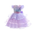 thumbnail image 2 of Girls Mermaid Princess Dress Ruffles Halloween Christmas Wedding Outfit, 2 of 4