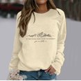thumbnail image 1 of Mode Femme Mignon Décontracté Imprimé Col Rond Sans Capuche Veste à Manches Longues avec Capuche Chandail en Molleton Jogging Femmes Filles Vestes d'Échauffement Softball Jogging Survêtements Femmes Capuche Courte Grande Taille, 1 of 3