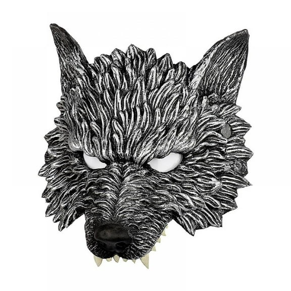 EFINNY Half Werewolf Vivid Design Multi-color Polyurethane Wolf Costume Mask, for Adult