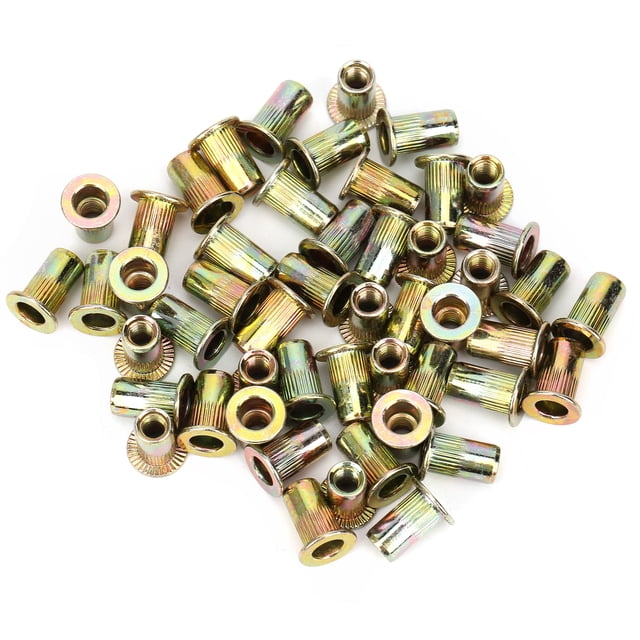 Tuerca de remache, 150 piezas M4 Color Zinc Chapado en zinc Tuercas de remache Tuerca de remache Meticulosamente diseñada