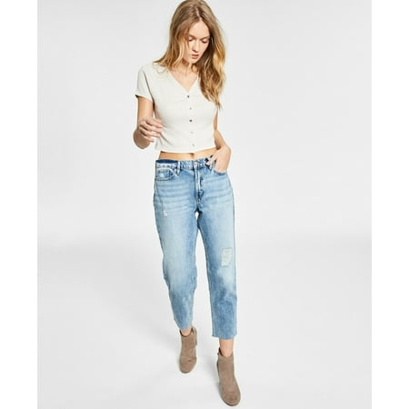Calvin Klein Jeans Cotton Crop Top, X-Large, birch