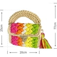 thumbnail image 6 of Women's Handwoven Tote Bags Chunky Yarn Crochet Crossbody Shoulder Bag DIY Knot Purse Knit Woven Handbag Evening Bag Clutch, 6 of 9