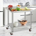 thumbnail image 2 of LIZHOUMIL Commercial Stainless Steel Work Table, NSF Certified, Adjustable Storage, 2 of 8