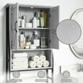 thumbnail image 5 of Baztin Over the Toilet Storage, Over The Toilet Storage Cabinet with Barn Doors Above Toilet Storage Organizer Rack Spacesaver Cabinet Behind Toilet Bathroom - Gray, 5 of 9