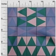 thumbnail image 2 of oneOone Cotton Silk Dark Teal Blue Fabric Geometric Sewing Craft Projects Fabric Prints By Yard 42 Inch Wide, 2 of 4