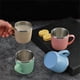 thumbnail image 2 of Tazas de Acero Inoxidable de Doble Capa Antiescaldaduras con Asa de Plástico, para Café, Leche, Bebidas y Agua, para el Hogar y la Oficina., 2 of 5