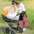 thumbnail image 6 of Xecao Stripes Red White print Large Capacity Nappy Bag is a multi-functional waterproof travel backpack, perfect as a nursing bag or mummy backpack for women, 6 of 6