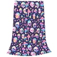 thumbnail image 2 of Pofeuu mushroom colorful Skull star Print Ultra-Soft Micro Fleece Blanket,for Bed Or Sofa,All Season Throw Blankets Flannel Blanket-60"x50", 2 of 7