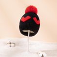 thumbnail image 5 of Baby Girls Winter Fleece Hat Toddler Beanie Cold Weather Warm Pompom Hat, 5 of 7