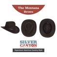thumbnail image 6 of Men's Outback Wool Cowboy Hat Montana Brown Crushable Western Felt by Silver Canyon, Brown, X-Large, 6 of 8