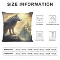 thumbnail image 5 of JEUXUS  Wolf Throw Pillow Cover, Soft Square Cushion Case for Couch Sofa Bedroom Car Farmhouse Home Decor, 5 of 5