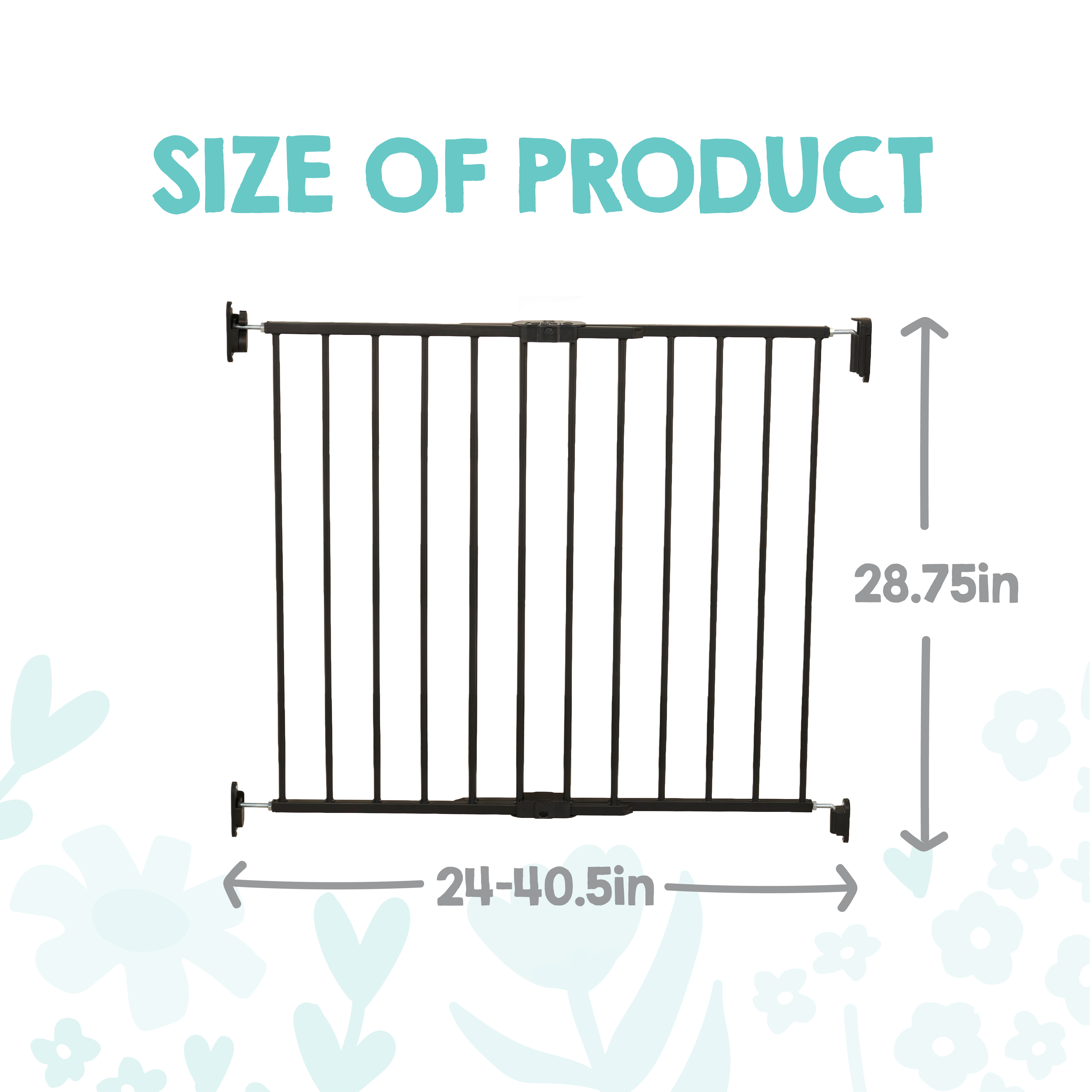 Regalo Extra Wide 2-in-1 Metal Safety Gate, Black photo 2