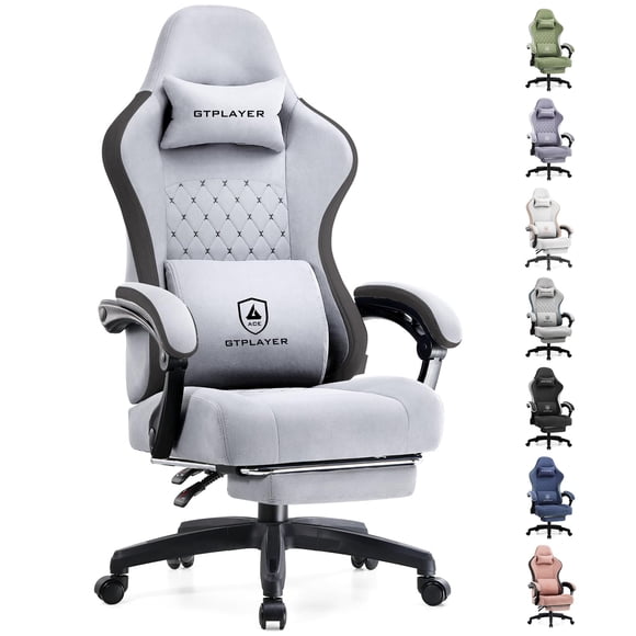 Silla Gaming GTPLAYER con cojín de muelles y reposapiés